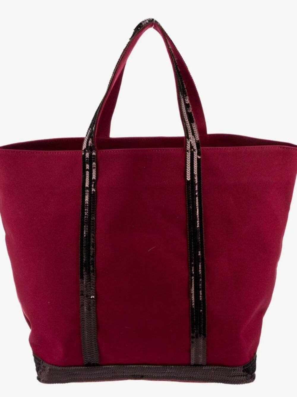 Vanessa Bruno Burgundy Tote with Sequin Strap - Picture 2 of 6